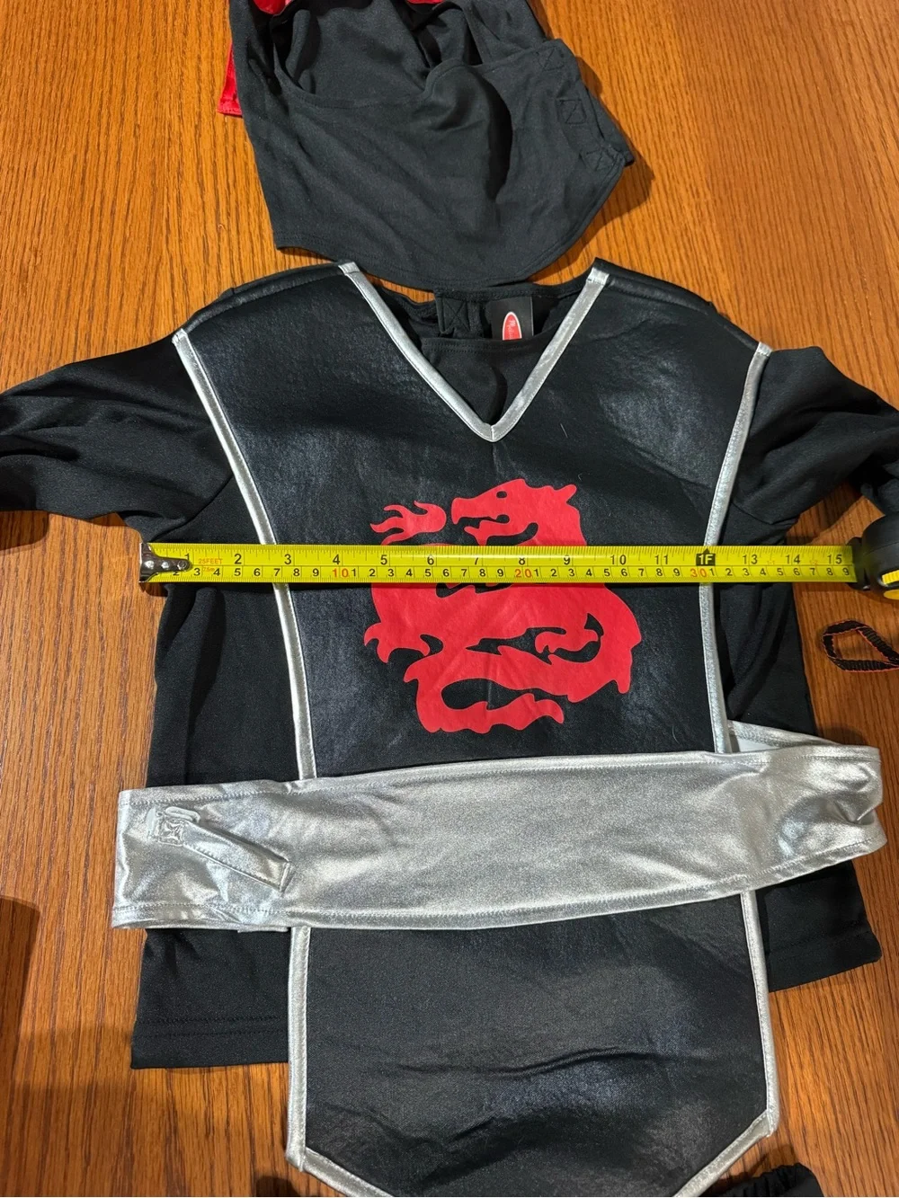 Melissa & Doug Ninja Costume Ages 3-6 Black Red Kids Halloween Dress Up Sword